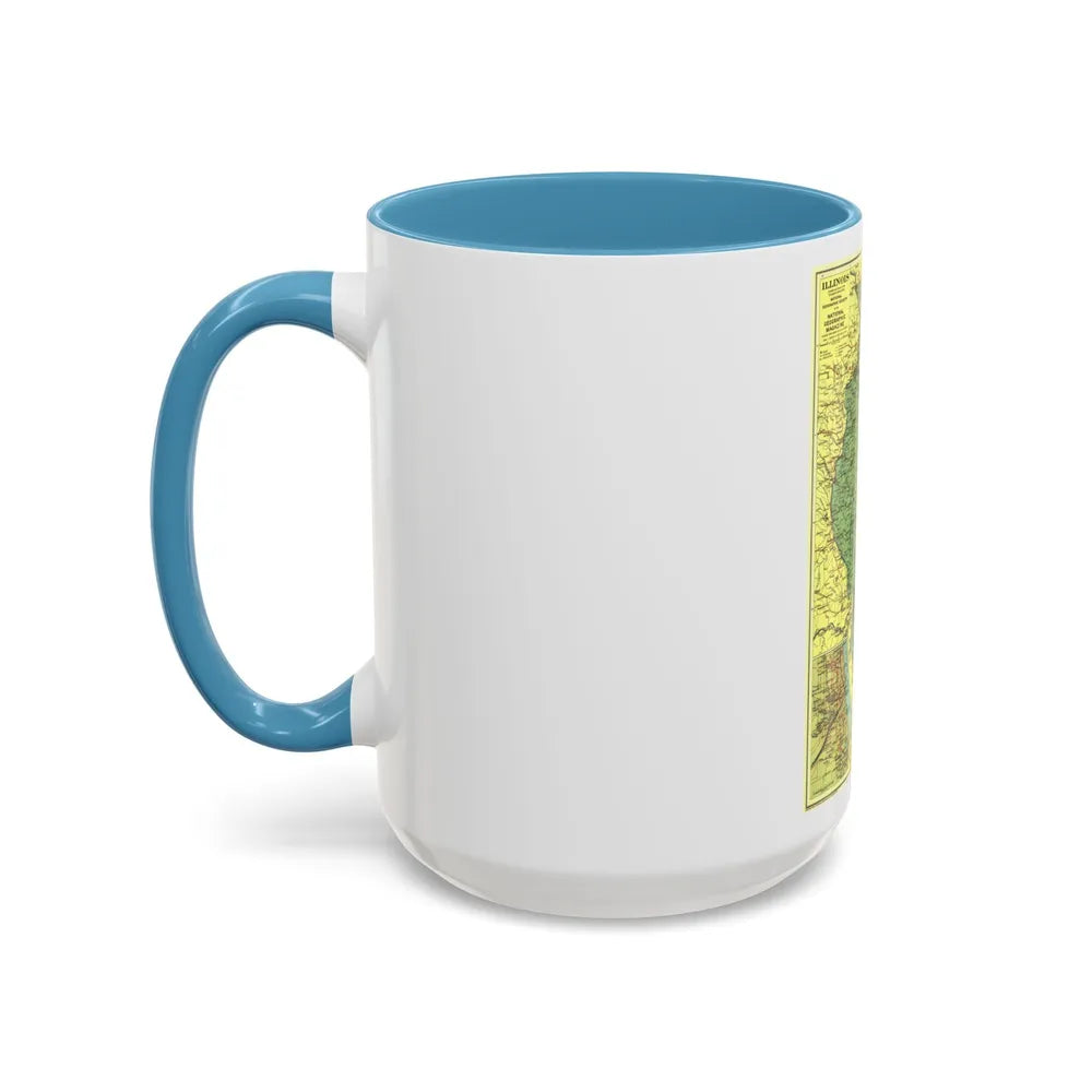 USA - Illinois (1931) (Map) Accent Coffee Mug-Go Mug Yourself