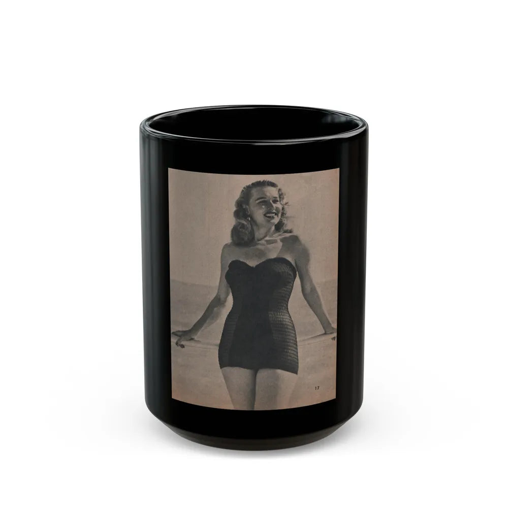 Penny Duncan #11 - [Page 17] 1 Page with, Penny Small Section 1 Medium B&W Photo & Caption from FROLIC Mag. Feb. '521 (Vintage Female Icon) Black Coffee Mug-15oz-Go Mug Yourself