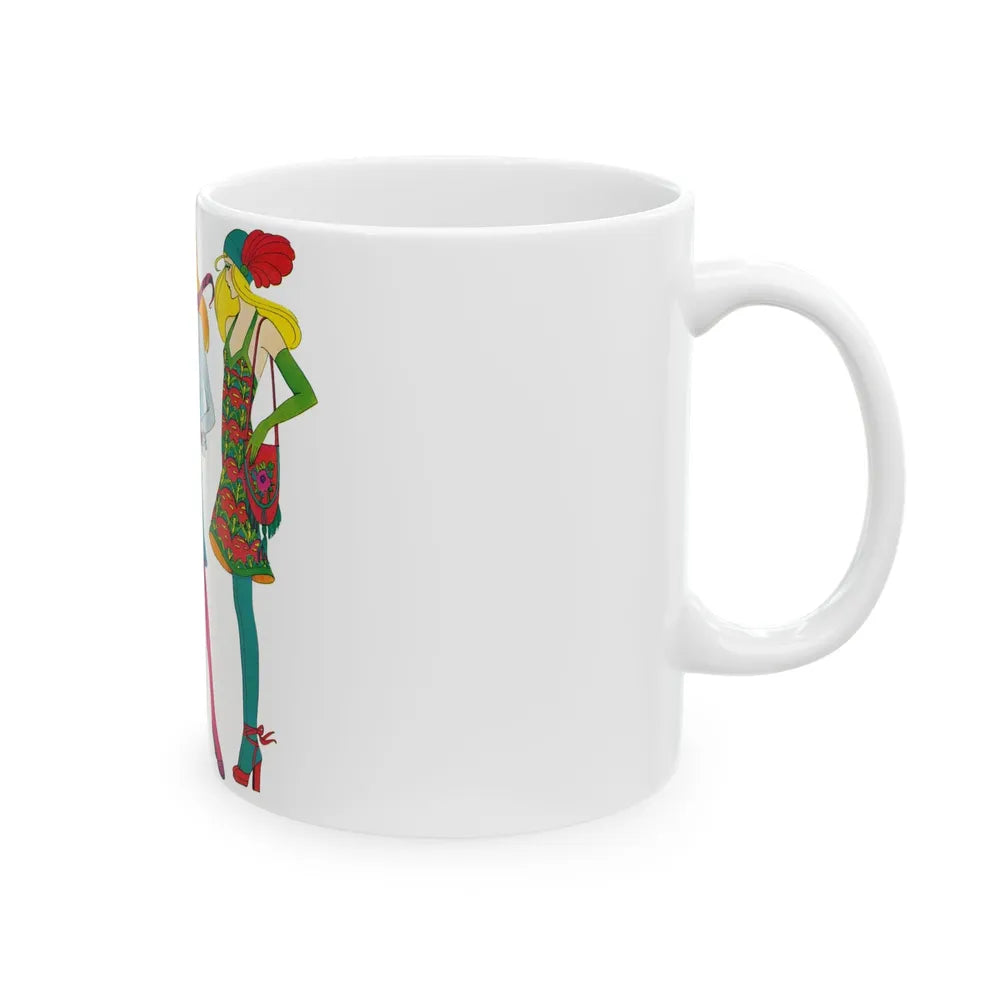 Fashion illustration, Destiny magazine, 1973 - White Coffee Mug-Go Mug Yourself