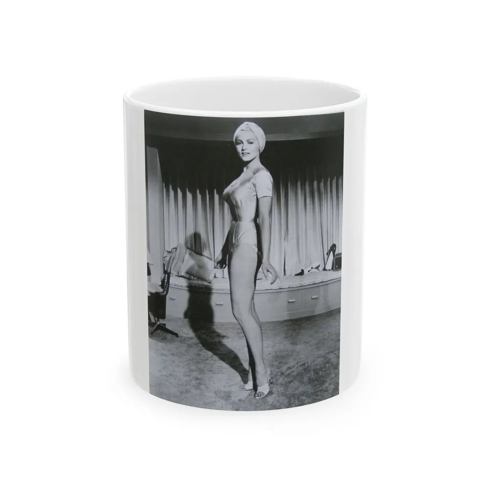 Julie Newmar #91 (Vintage Female Icon) White Coffee Mug-11oz-Go Mug Yourself