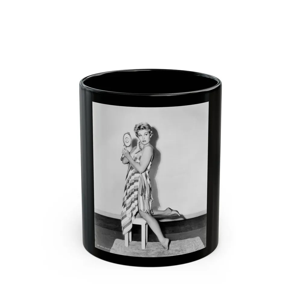 Kim Novak #199 (Vintage Female Icon) Black Coffee Mug-11oz-Go Mug Yourself