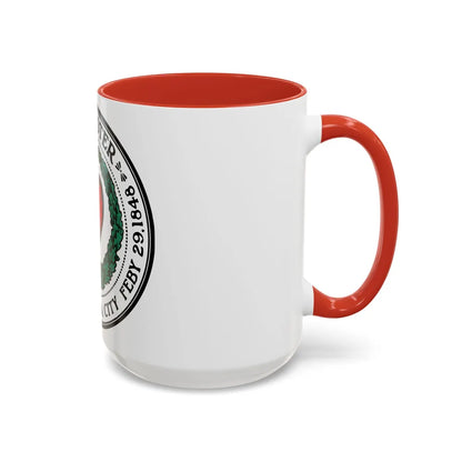 Seal of Worcester Massachusetts - Accent Coffee Mug-Go Mug Yourself