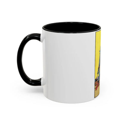 The 7 of Swords (Tarot Card) Accent Coffee Mug-Go Mug Yourself