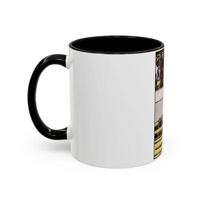 The 4 of Swords (Tarot Card) Accent Coffee Mug-Go Mug Yourself