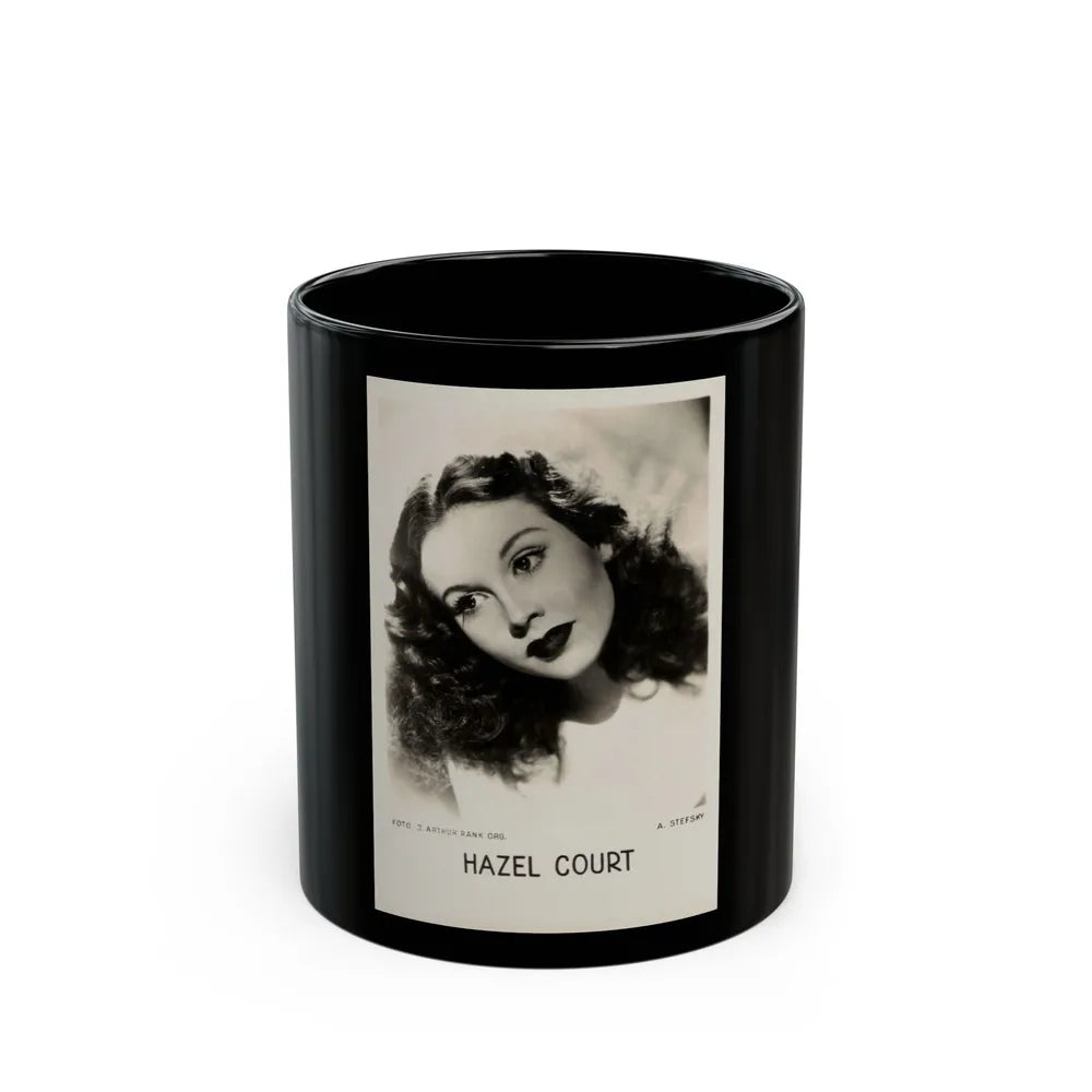 Hazel Court #86 (Vintage Female Icon) Black Coffee Mug-11oz-Go Mug Yourself