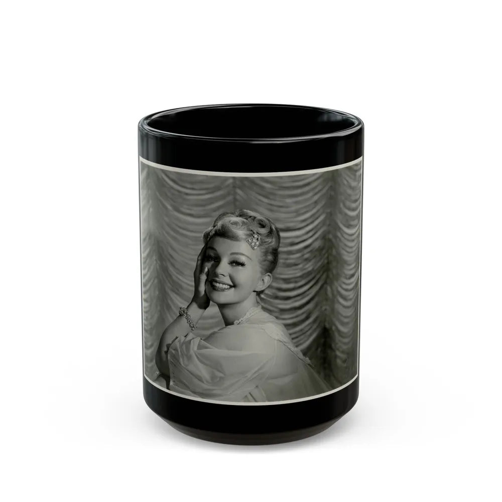 Greta Thyssen #56 (Vintage Female Icon) Black Coffee Mug-15oz-Go Mug Yourself