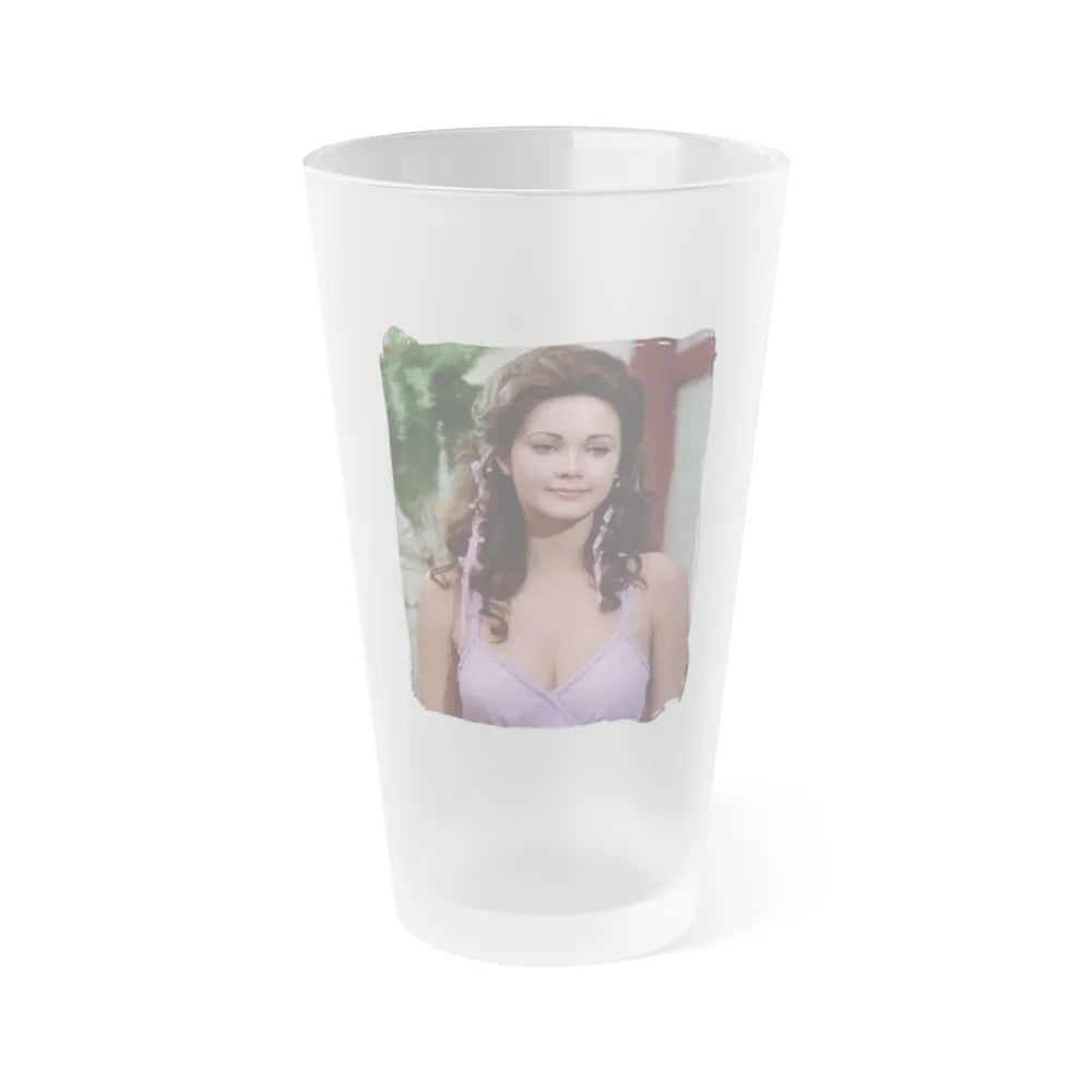 Lynda Carter #202 (Vintage Female Icon) Frosted Pint 16oz-16oz-Frosted-Go Mug Yourself