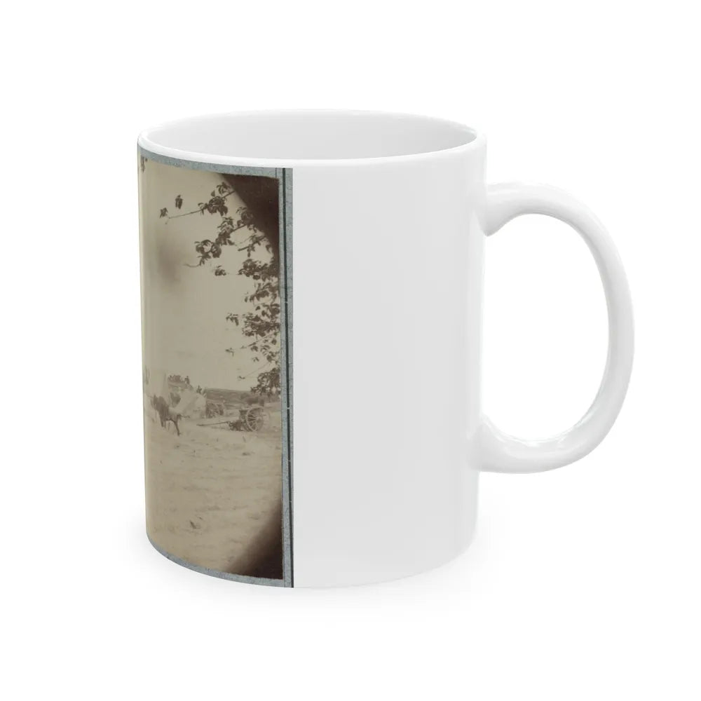 Cowan's Independent Battery, 1st N.Y., Inside One Of The Rebel Forts In Front Of Petersburg, 24th June 1864 (U.S. Civil War) White Coffee Mug-Go Mug Yourself