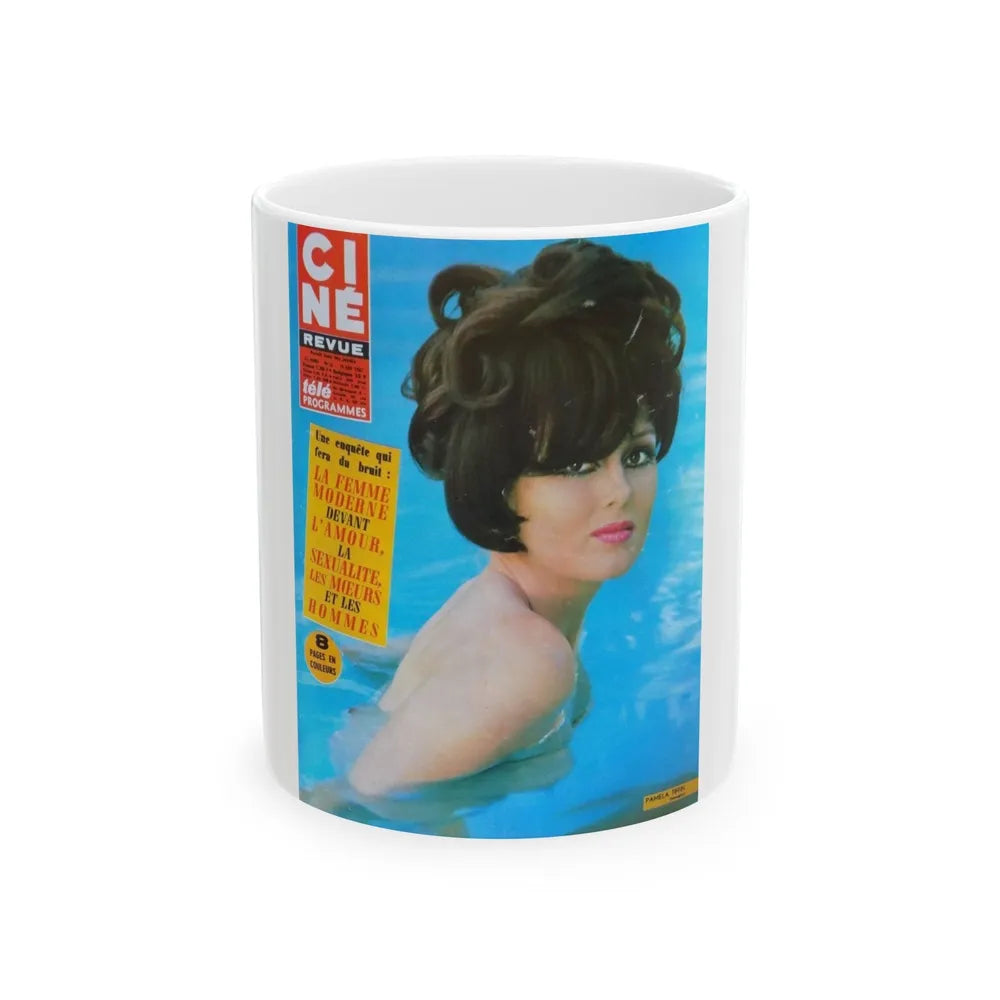 Pamela Tiffin #144 - Mag. Cover (Vintage Female Icon) White Coffee Mug-11oz-Go Mug Yourself