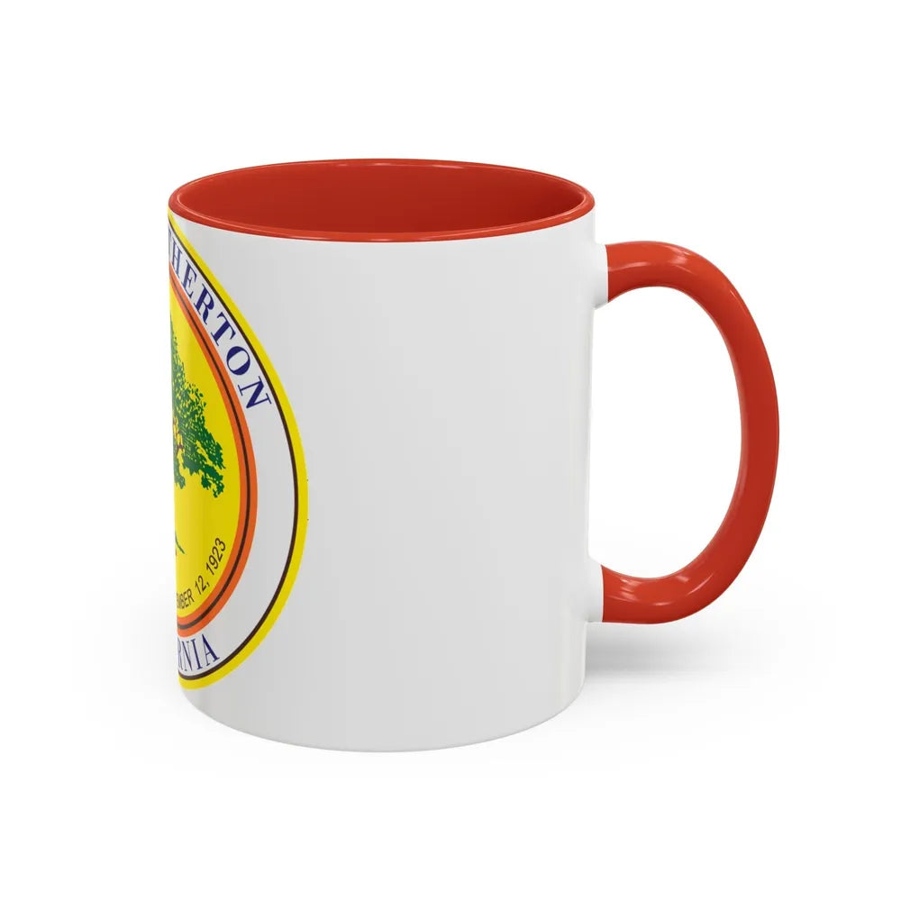 Seal of Atherton California - Accent Coffee Mug-Go Mug Yourself