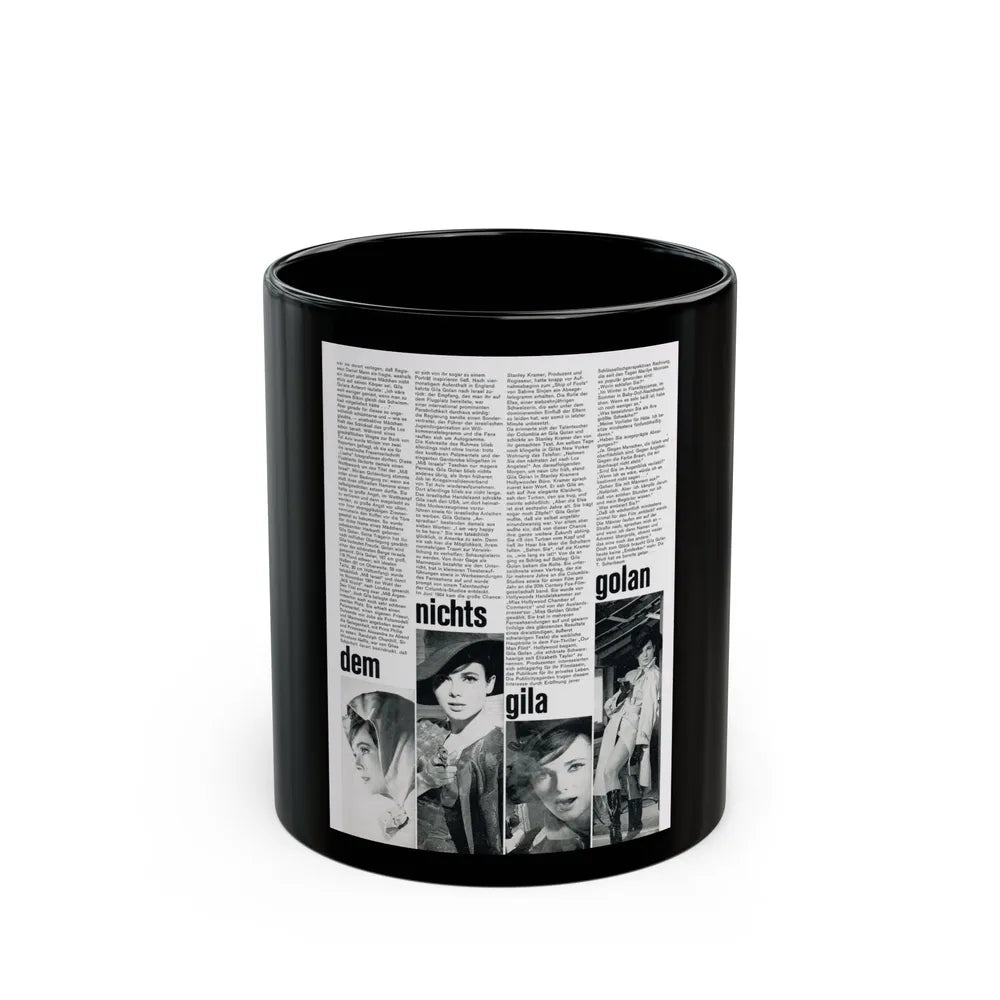 Gila Golan #183 (Vintage Female Icon) Black Coffee Mug-11oz-Go Mug Yourself