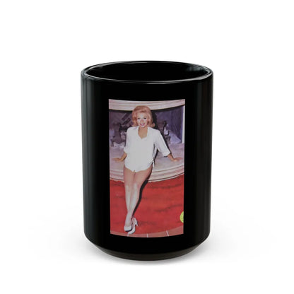 Nancy Kovack #83 (Vintage Female Icon) Black Coffee Mug-15oz-Go Mug Yourself