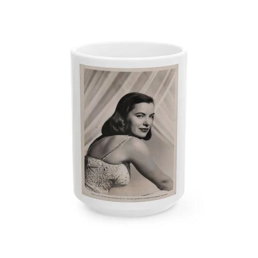 Ella Raines #215 (Vintage Female Icon) White Coffee Mug-15oz-Go Mug Yourself