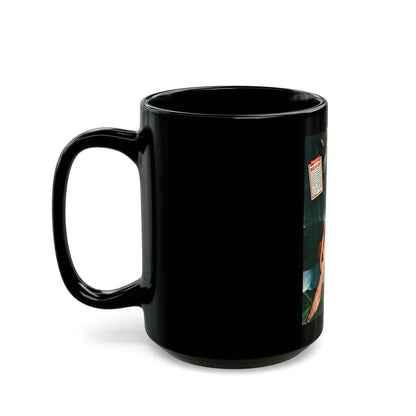 June Palmer #366 (Vintage Female Icon) Black Coffee Mug-Go Mug Yourself