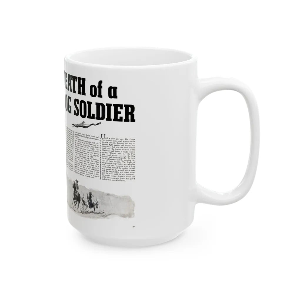 Death of a Dog Soldier, Valor magazine, November1968 - White Coffee Mug-Go Mug Yourself