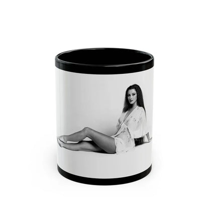 Jane Seymour #53 (Vintage Female Icon) Black Coffee Mug-11oz-Go Mug Yourself