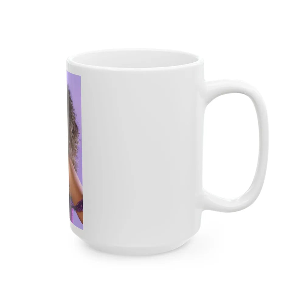 Linda Blair #198 - Partially Topless (Vintage Female Icon) White Coffee Mug-Go Mug Yourself