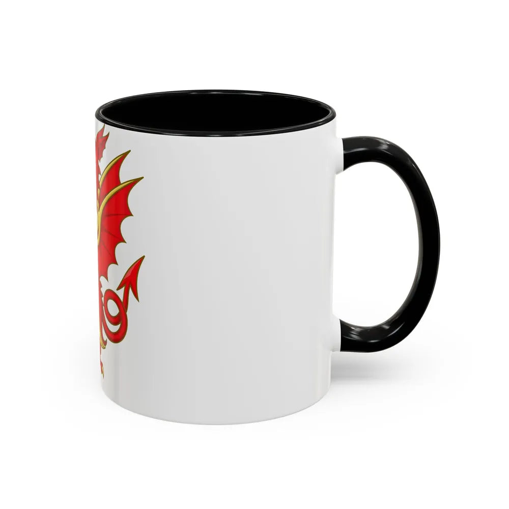 Tudor Dragon Badge - Accent Coffee Mug-Go Mug Yourself