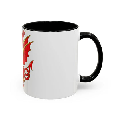 Tudor Dragon Badge - Accent Coffee Mug-Go Mug Yourself