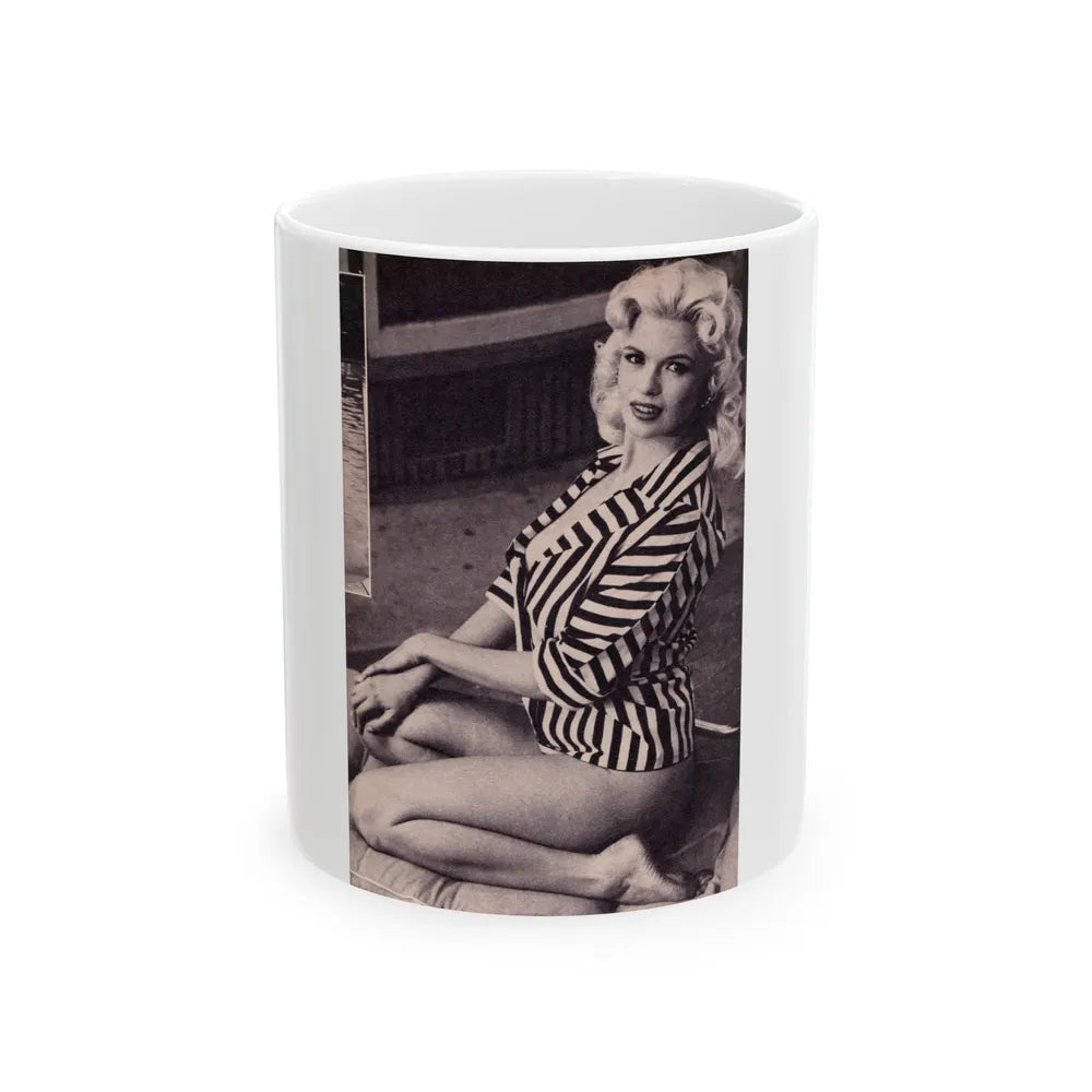 Jayne Mansfield #227 (Vintage Female Icon) White Coffee Mug-11oz-Go Mug Yourself