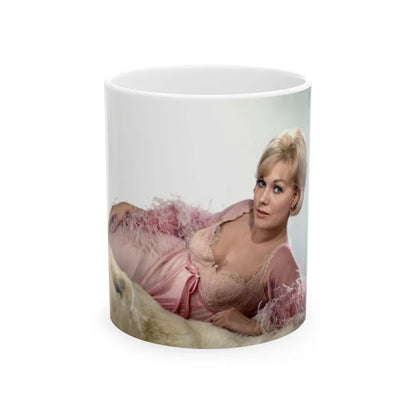 Kim Novak #357 (Vintage Female Icon) White Coffee Mug-11oz-Go Mug Yourself