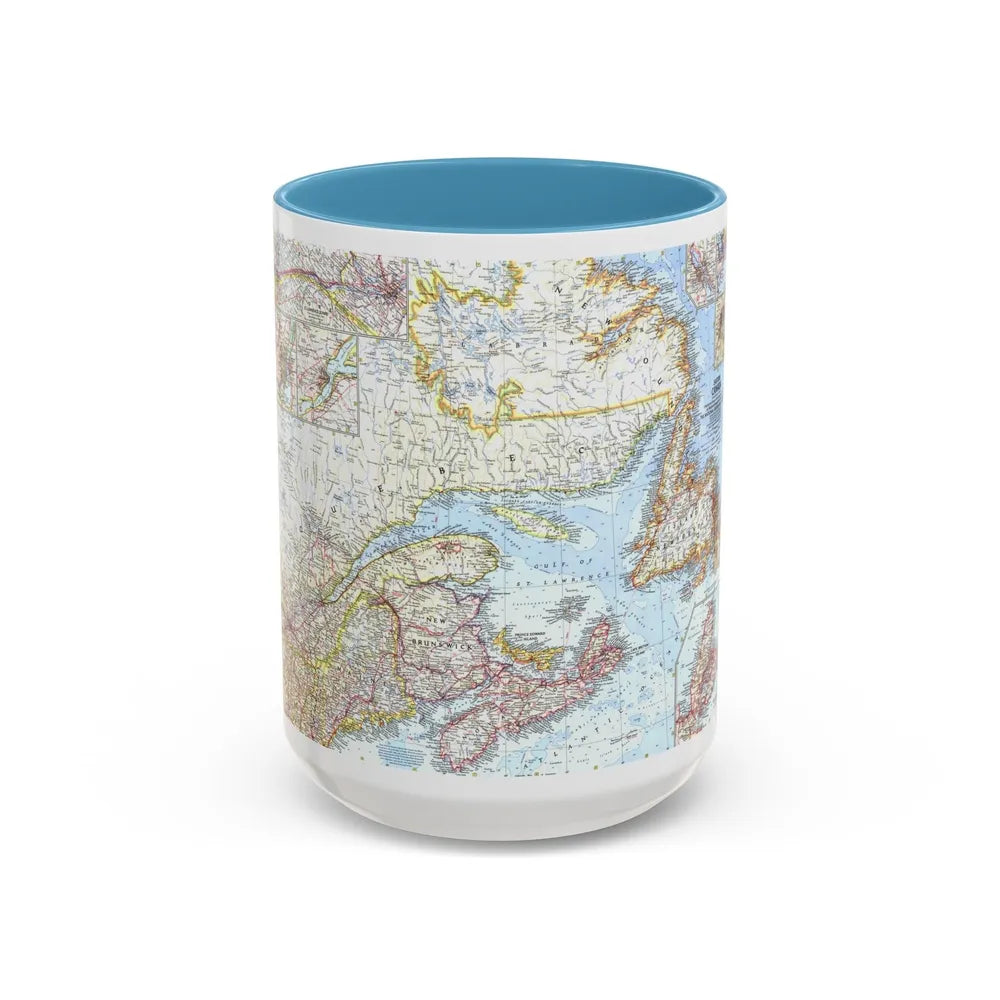 Canada - Eastern (1967) (Map) Accent Coffee Mug-15oz-Light Blue-Go Mug Yourself