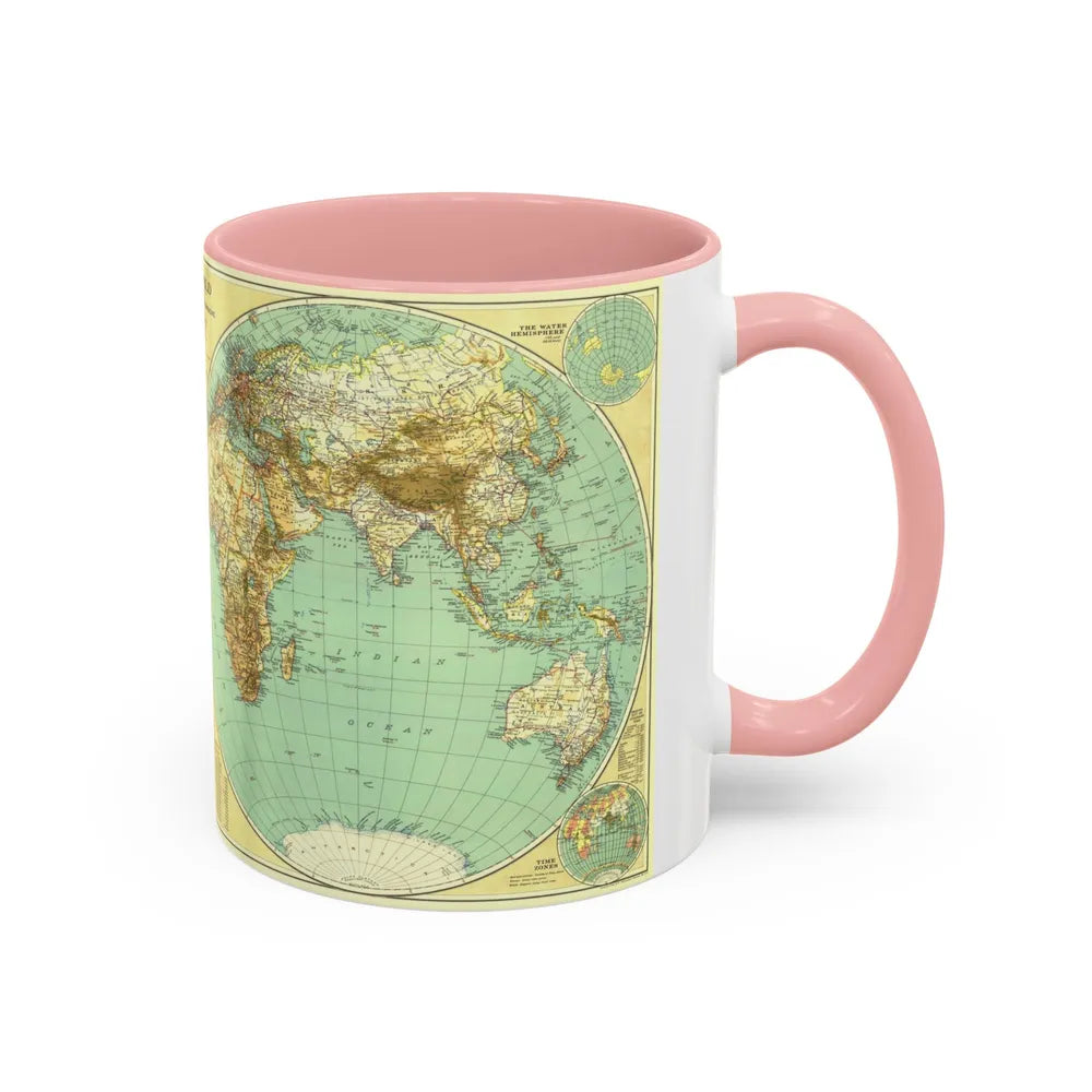 World Map (1935) (Map) Accent Coffee Mug-Go Mug Yourself