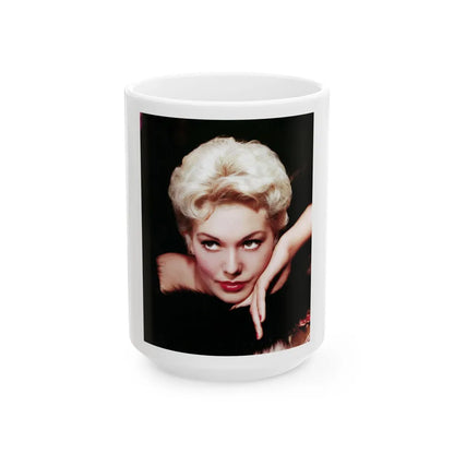 Kim Novak #372 (Vintage Female Icon) White Coffee Mug-15oz-Go Mug Yourself