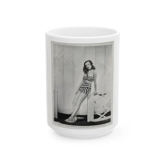 Ella Raines #210 (Vintage Female Icon) White Coffee Mug-15oz-Go Mug Yourself