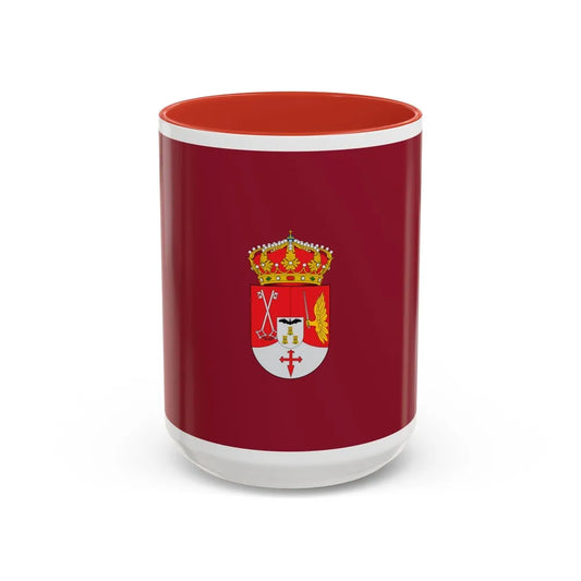 Flag of Albacete Spain - Accent Coffee Mug-15oz-Red-Go Mug Yourself