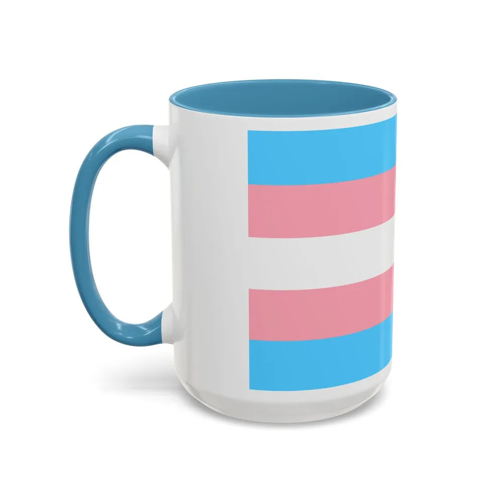 Transgender Pride Flag - Accent Coffee Mug-Go Mug Yourself