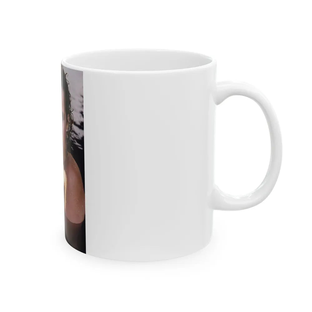 Linda Blair #373 - Underwater & Topless (Vintage Female Icon) White Coffee Mug-Go Mug Yourself