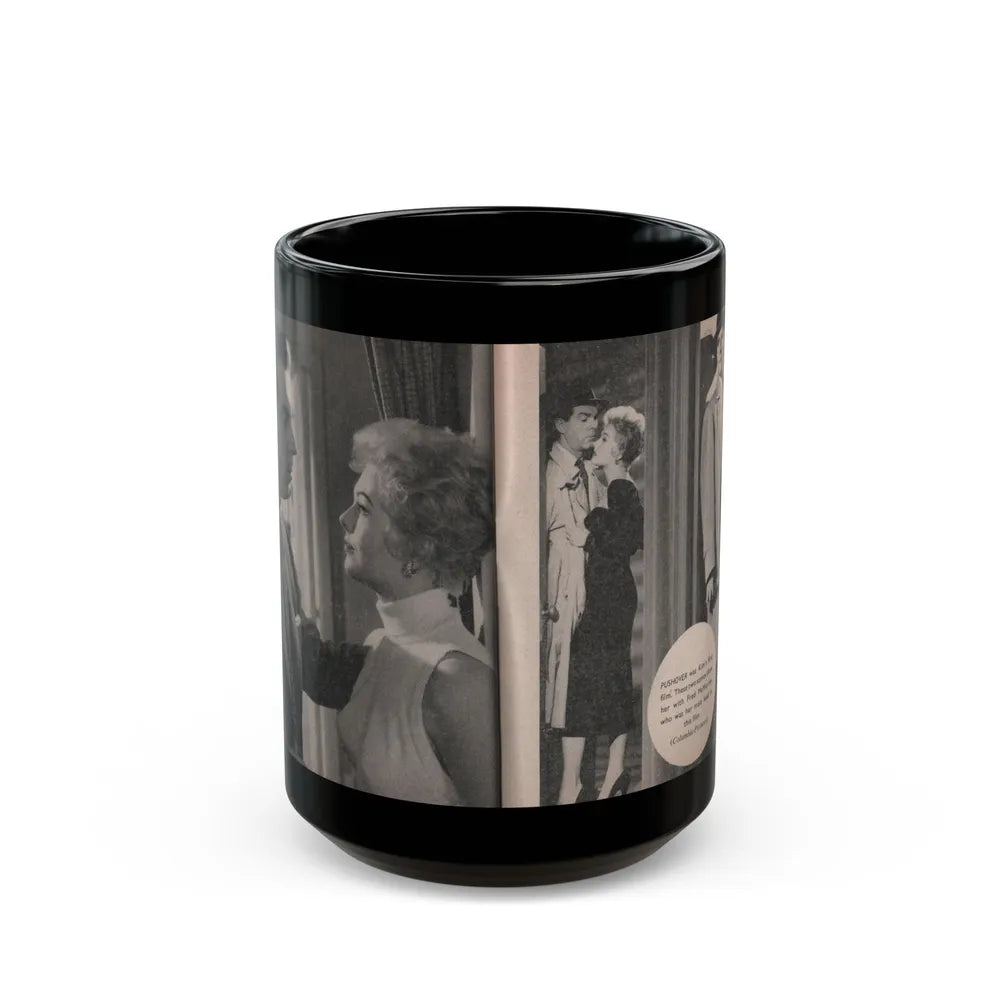 Kim Novak #167 - Scanned Mag. 66 Photos (Vintage Female Icon) Black Coffee Mug-15oz-Go Mug Yourself