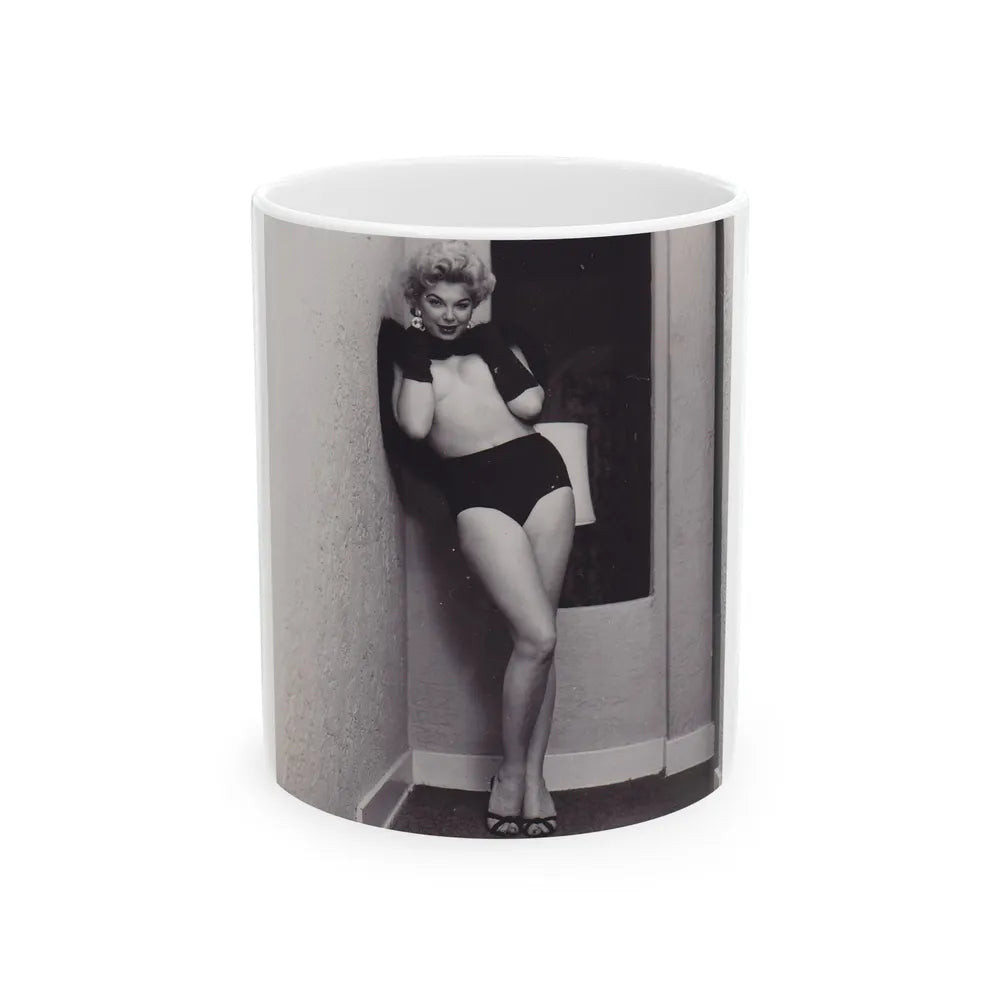 Barbara Nichols #300 (Vintage Female Icon) White Coffee Mug-11oz-Go Mug Yourself