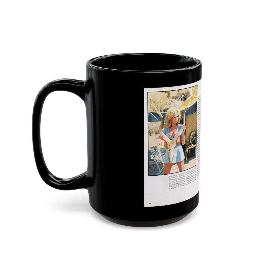 Julie Ege #211 (Vintage Female Icon) Black Coffee Mug-Go Mug Yourself