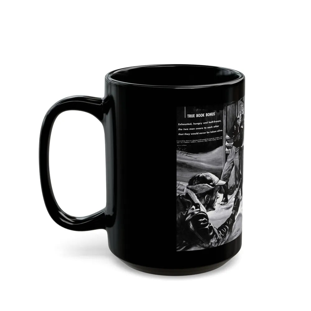 Death Before Capture', Action for Men, May 1960 - Black Coffee Mug-Go Mug Yourself