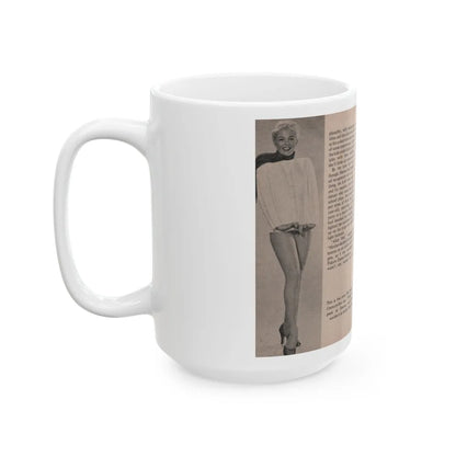 Sheree North #158 - Pages 62 & 63 from 66 PHOTOGRAPHS OF Sheree NORTH U.K. Pocket Mag. (Vintage Female Icon) White Coffee Mug-Go Mug Yourself