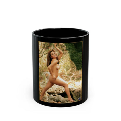 Victoria Vetri #101 - Nude (Vintage Female Icon) Black Coffee Mug-11oz-Go Mug Yourself