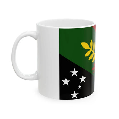 Flag of Chimbu Papa New Guinea - White Coffee Mug-Go Mug Yourself