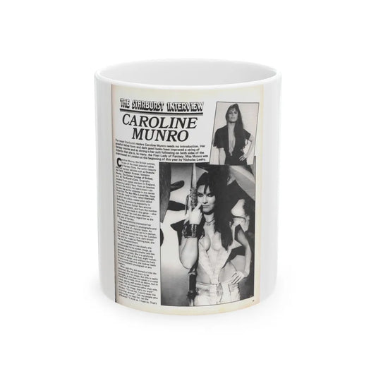 Caroline Munro #368 - Starbust Mag. #24 August '80 (Vintage Female Icon) White Coffee Mug-11oz-Go Mug Yourself