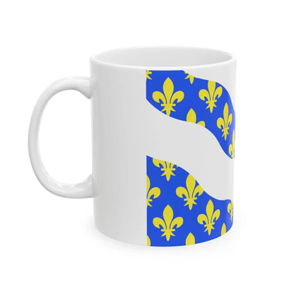 Flag of Yvelines France - White Coffee Mug-Go Mug Yourself