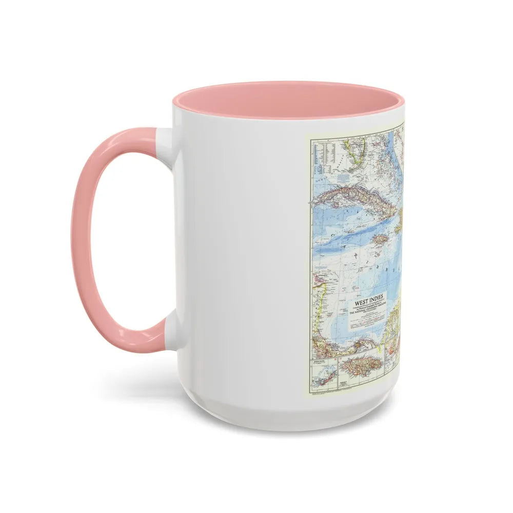 West Indies (1954) (Map) Accent Coffee Mug-Go Mug Yourself