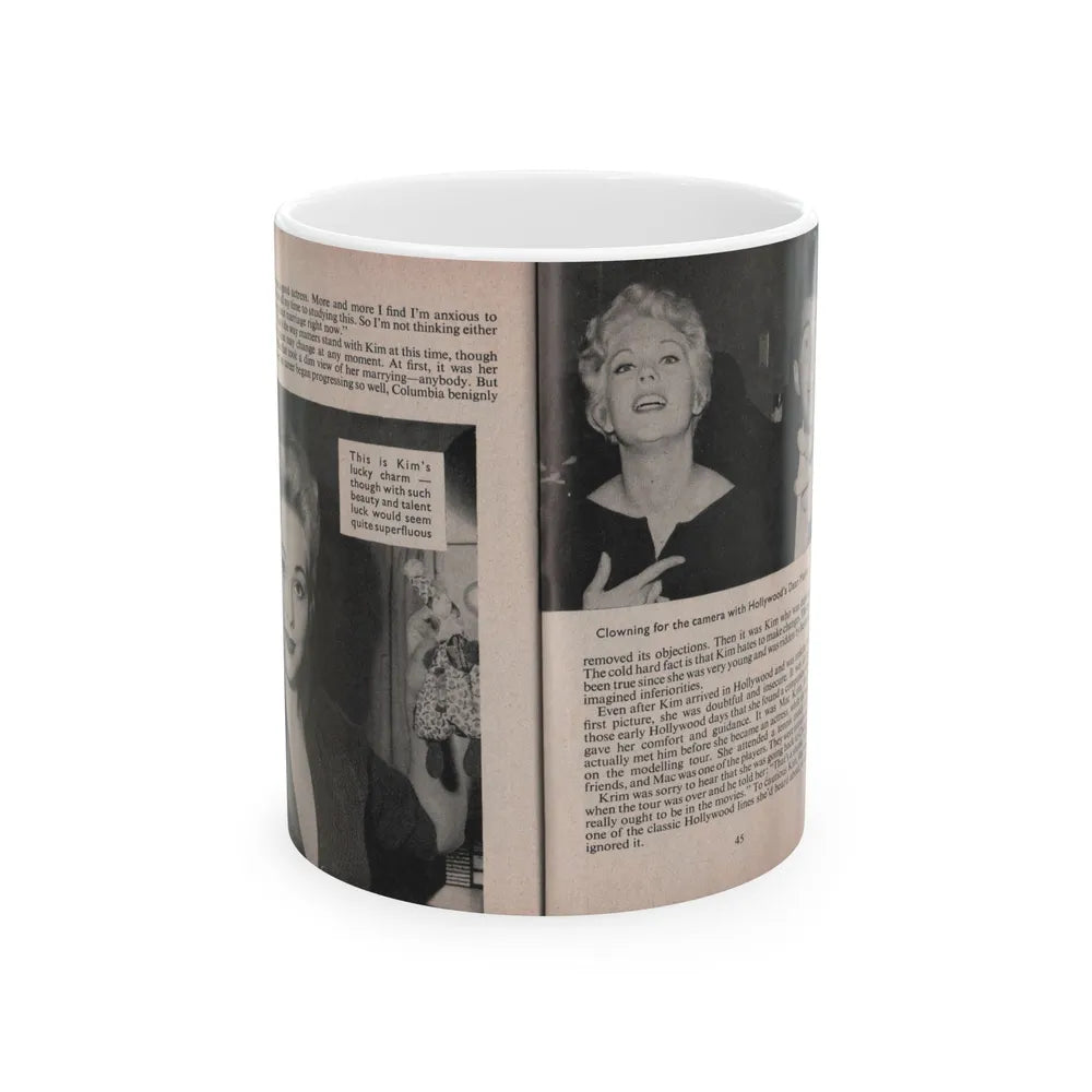 Kim Novak #160 - Scanned Mag. 66 Photos 1 (Vintage Female Icon) White Coffee Mug-11oz-Go Mug Yourself