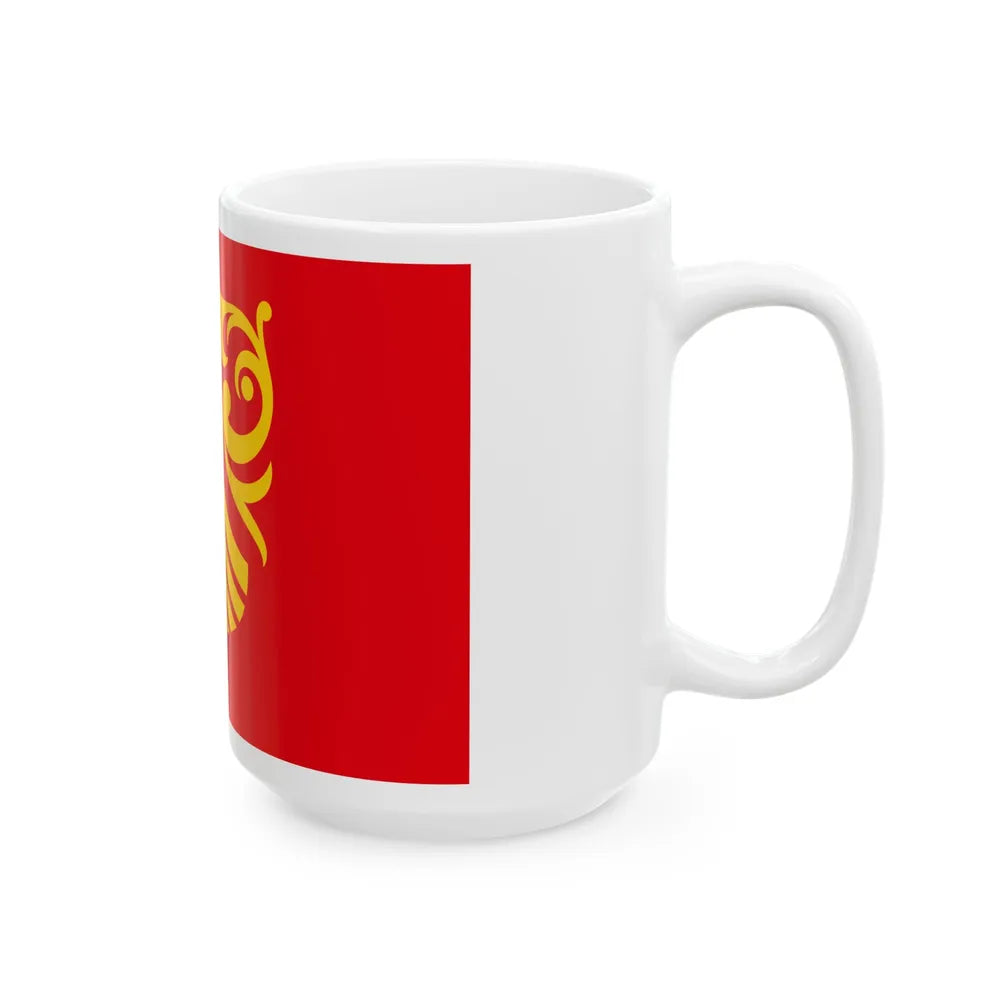 Flag of Vestfold og Telemark Norway - White Coffee Mug-Go Mug Yourself