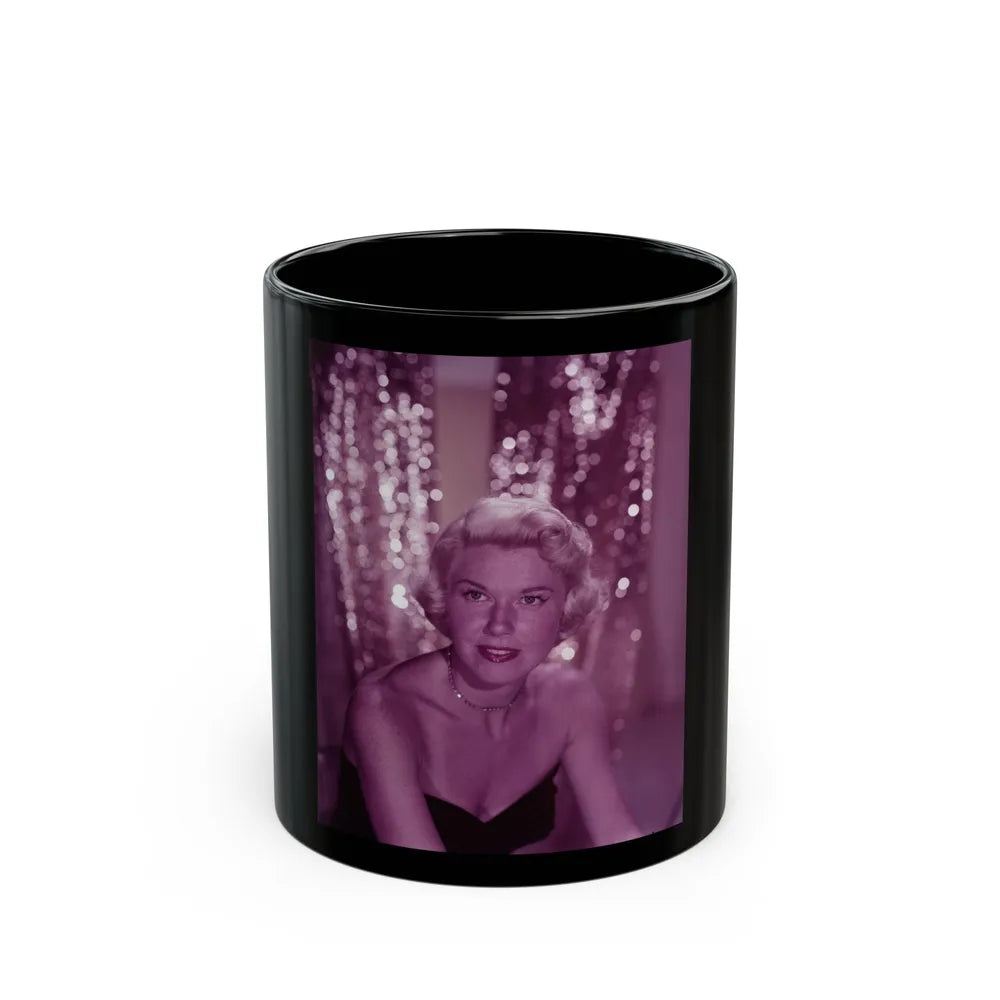 Doris Day #81 (Vintage Female Icon) Black Coffee Mug-11oz-Go Mug Yourself