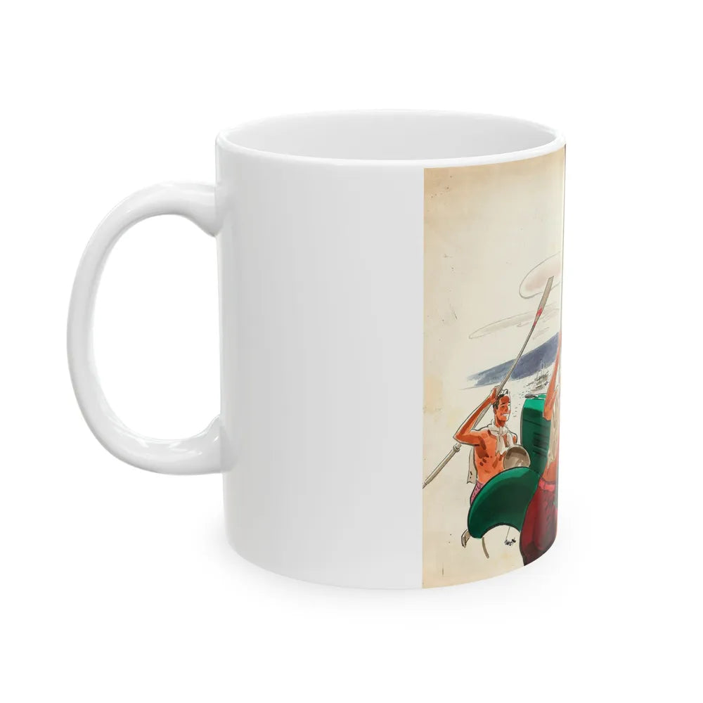 French Without a Struggle, Collier's National Weekly illustration - White Coffee Mug-Go Mug Yourself