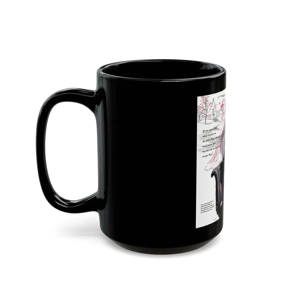 Double Engagement, Woman's Day, January 1947 - Black Coffee Mug-Go Mug Yourself