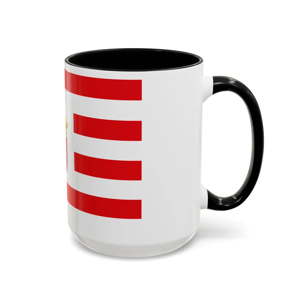 Flag of Bremen with middle arms Germany - Accent Coffee Mug-Go Mug Yourself