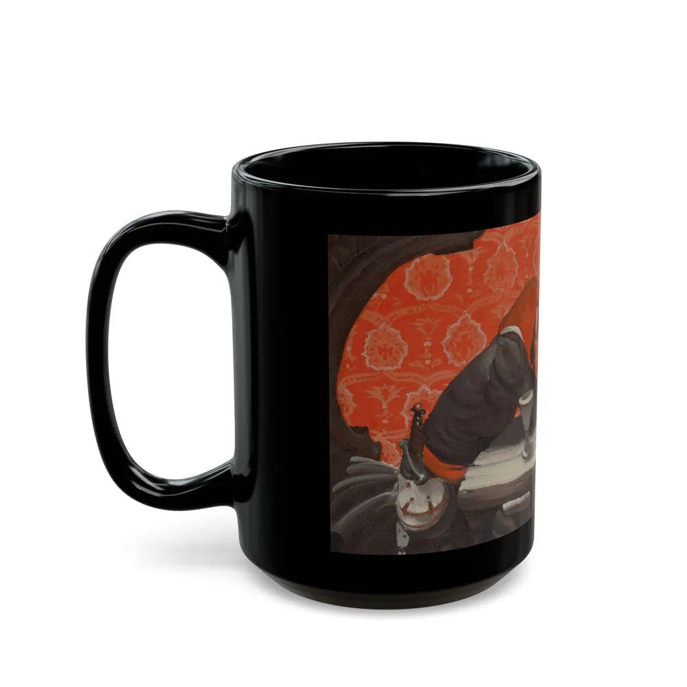 Cavaliers at Table - Black Coffee Mug-Go Mug Yourself