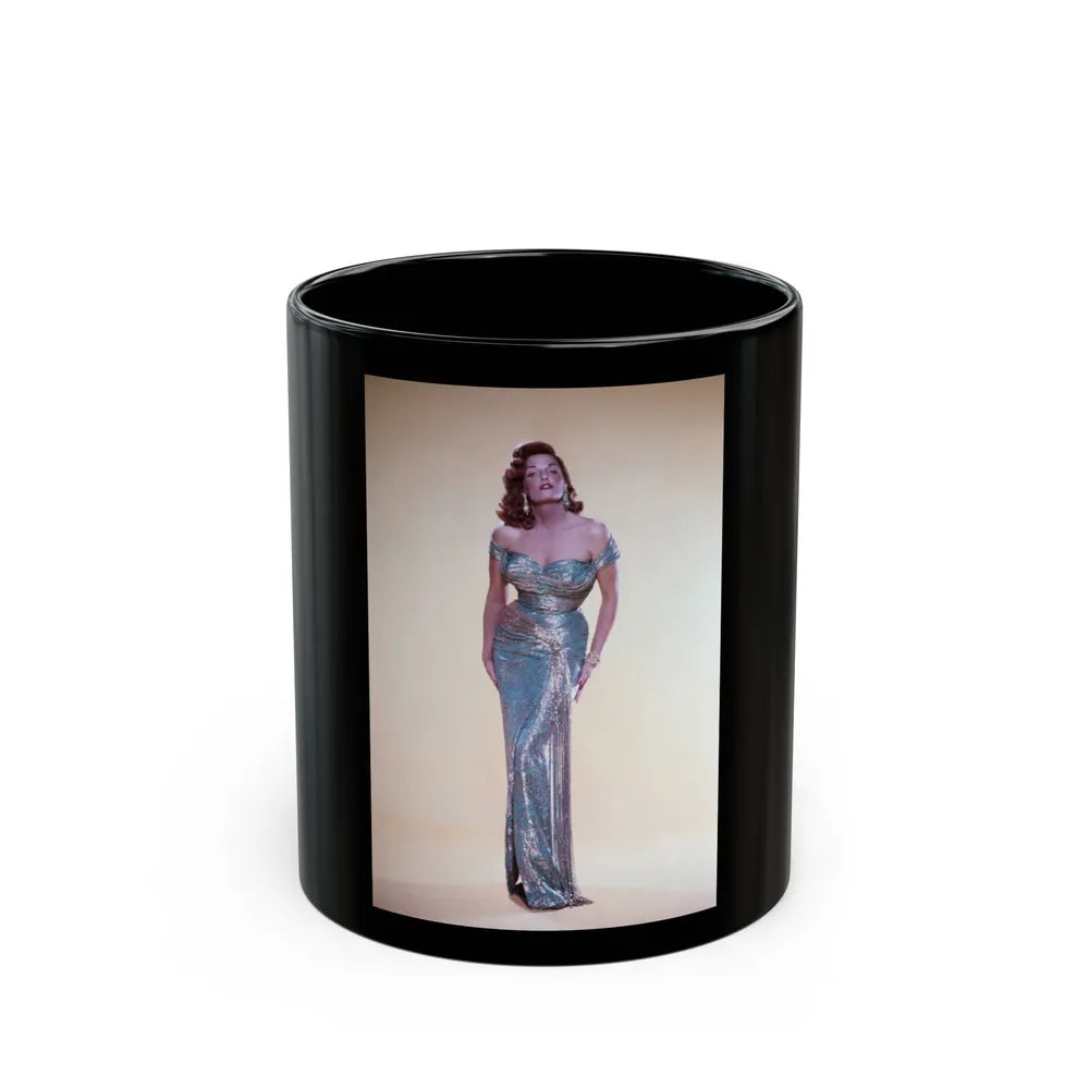 Jane Russell #202 (Vintage Female Icon) Black Coffee Mug-11oz-Go Mug Yourself